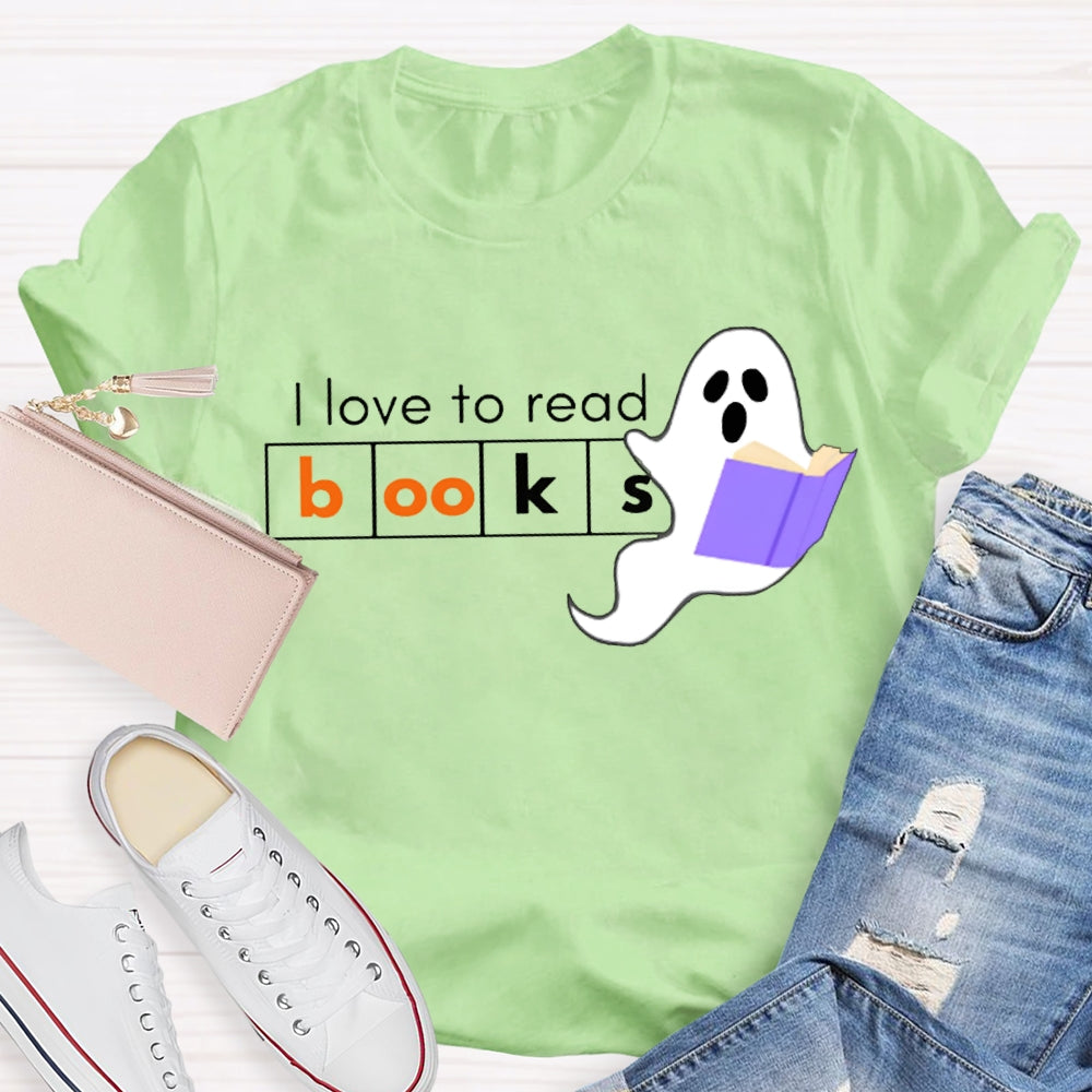 I Love To Read Books Halloween T-shirt