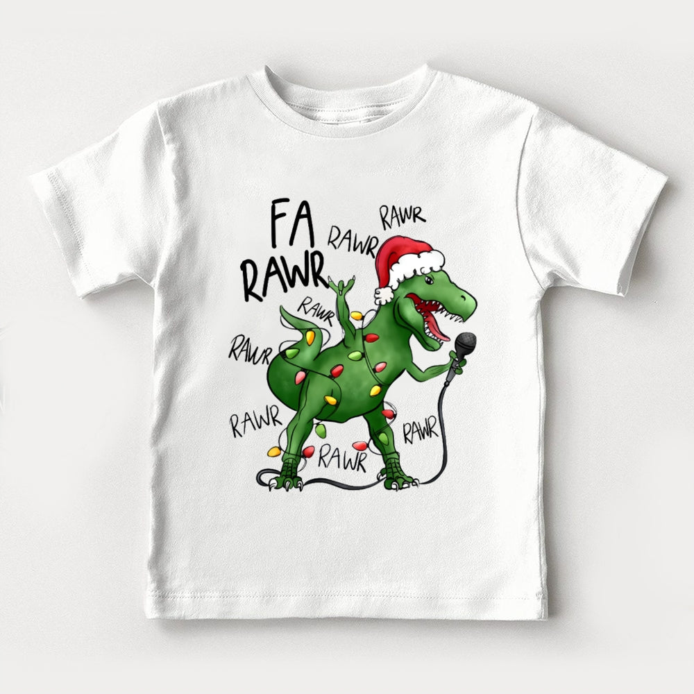 Christmas Dinosaur Singing Toddler T-shirts