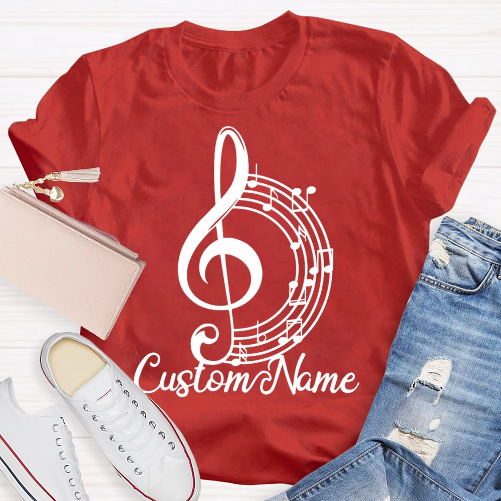 Personalized Name Musical Note T-shirt