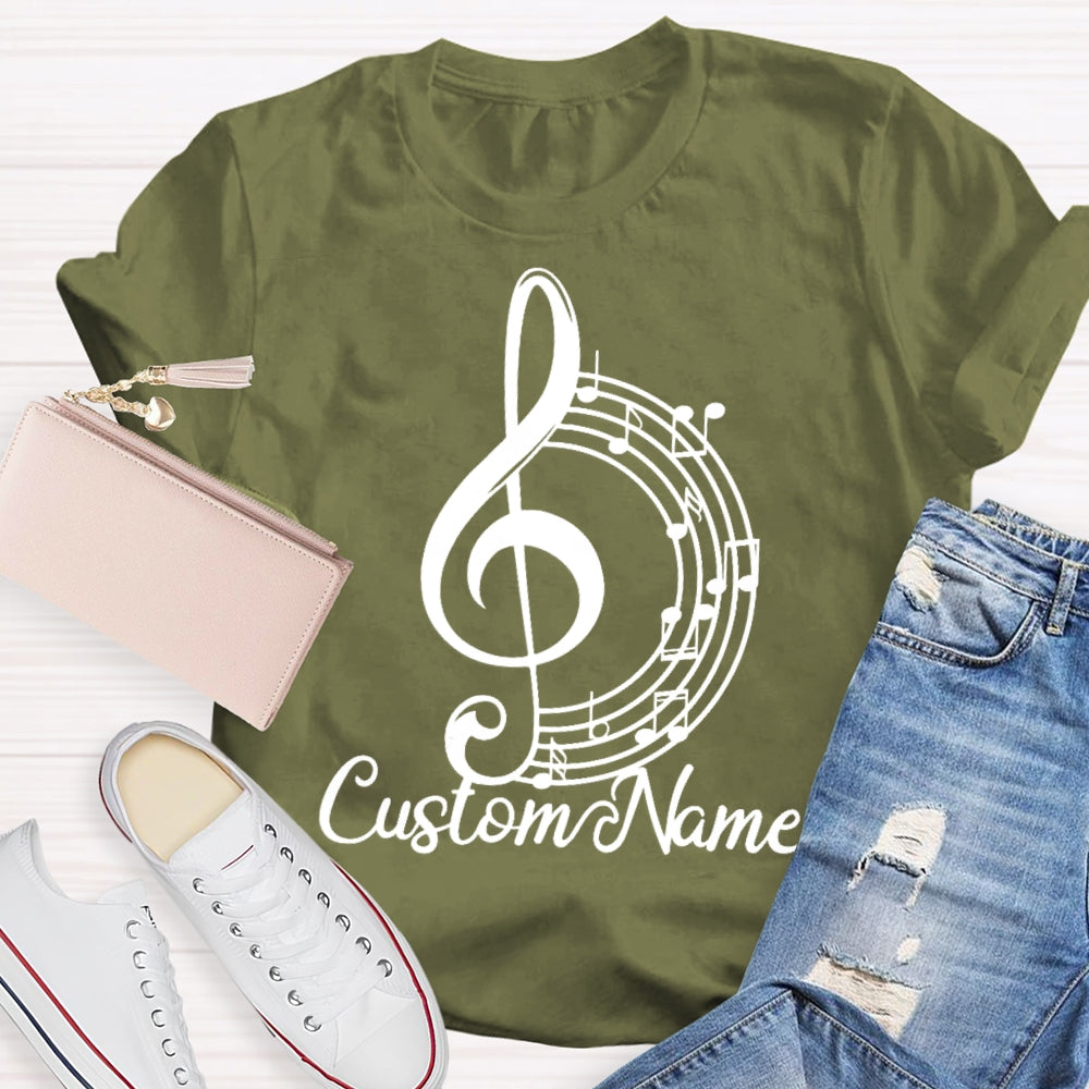 Personalized Name Musical Note T-shirt