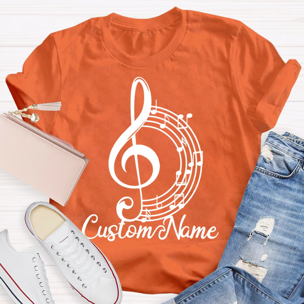 Personalized Name Musical Note T-shirt