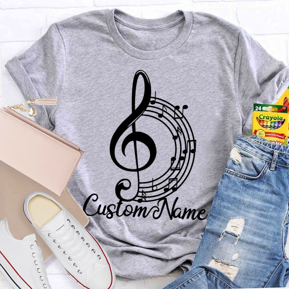 Personalized Name Musical Note T-shirt