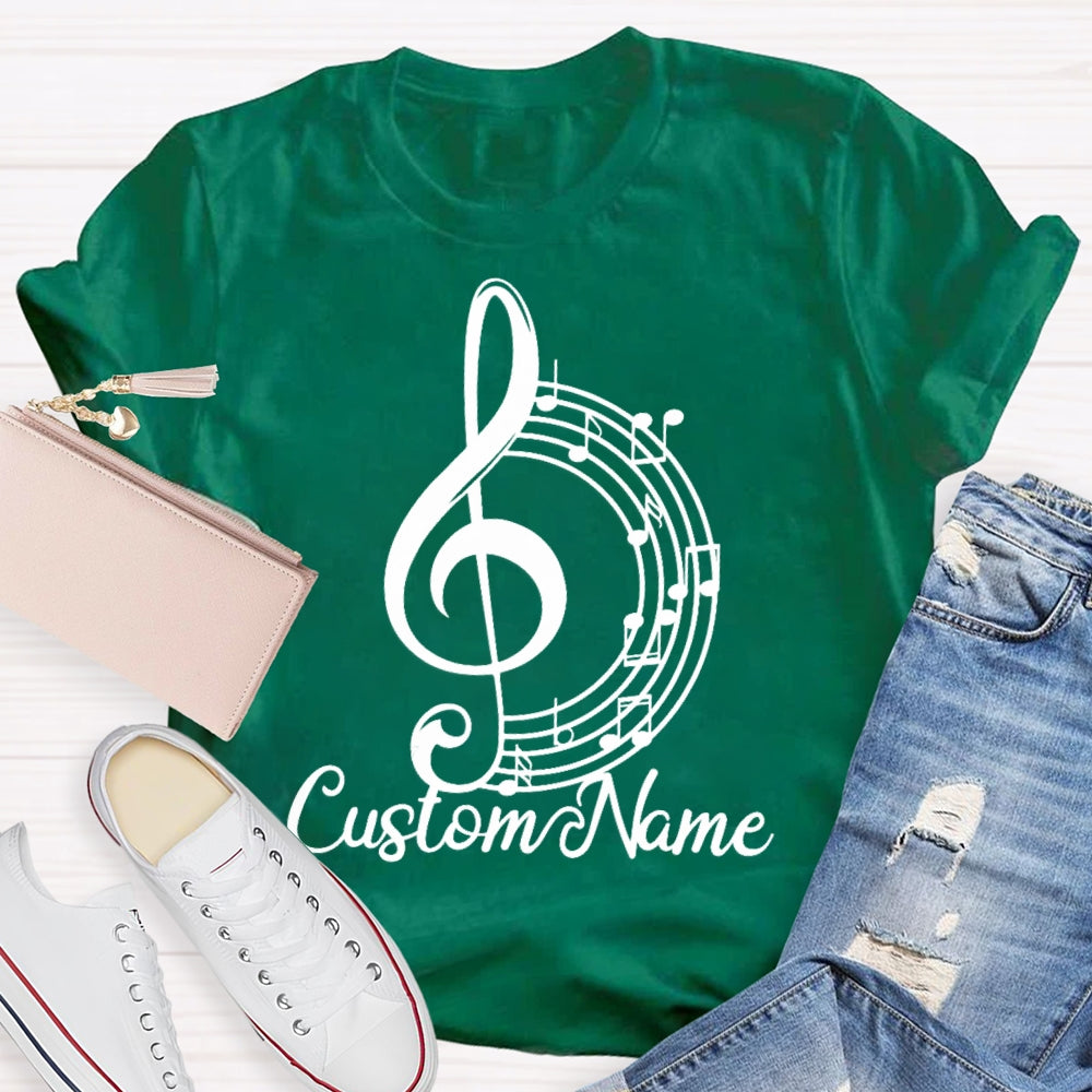 Personalized Name Musical Note T-shirt