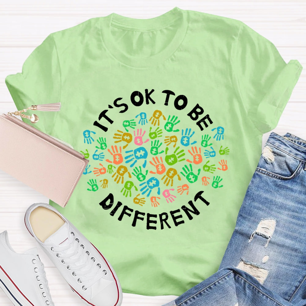 Autism Awareness It's Ok To Be Different  T-shirt