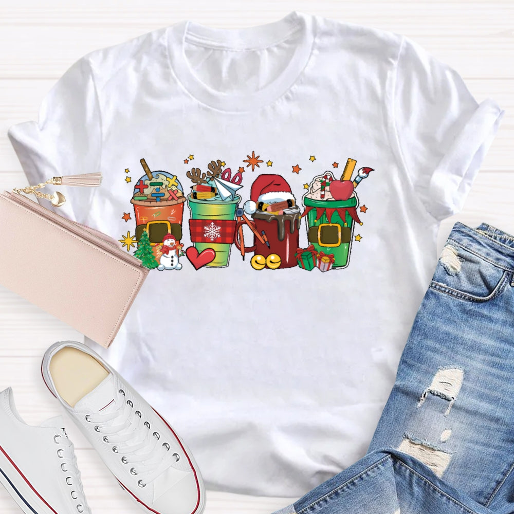 Teacher Christmas Pattern T-shirt