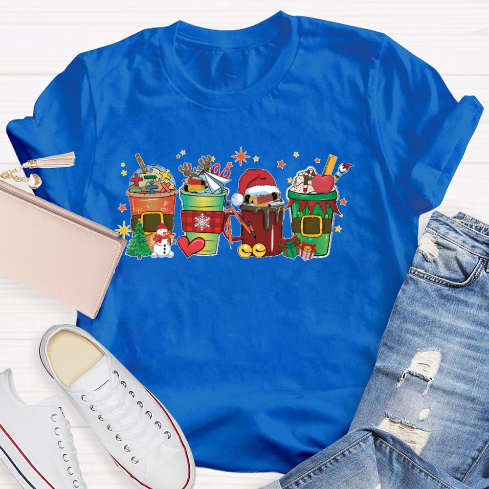 Teacher Christmas Pattern T-shirt