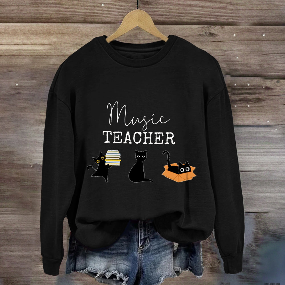 Black Cats Music Teacher sweatshirt