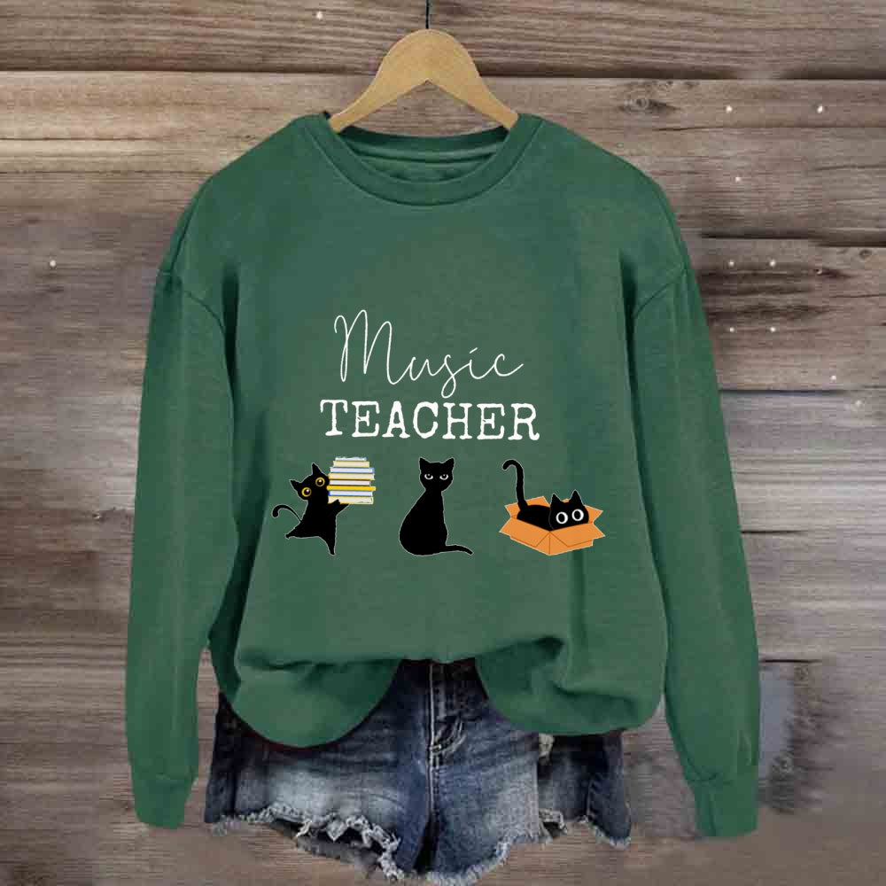 Black Cats Music Teacher sweatshirt