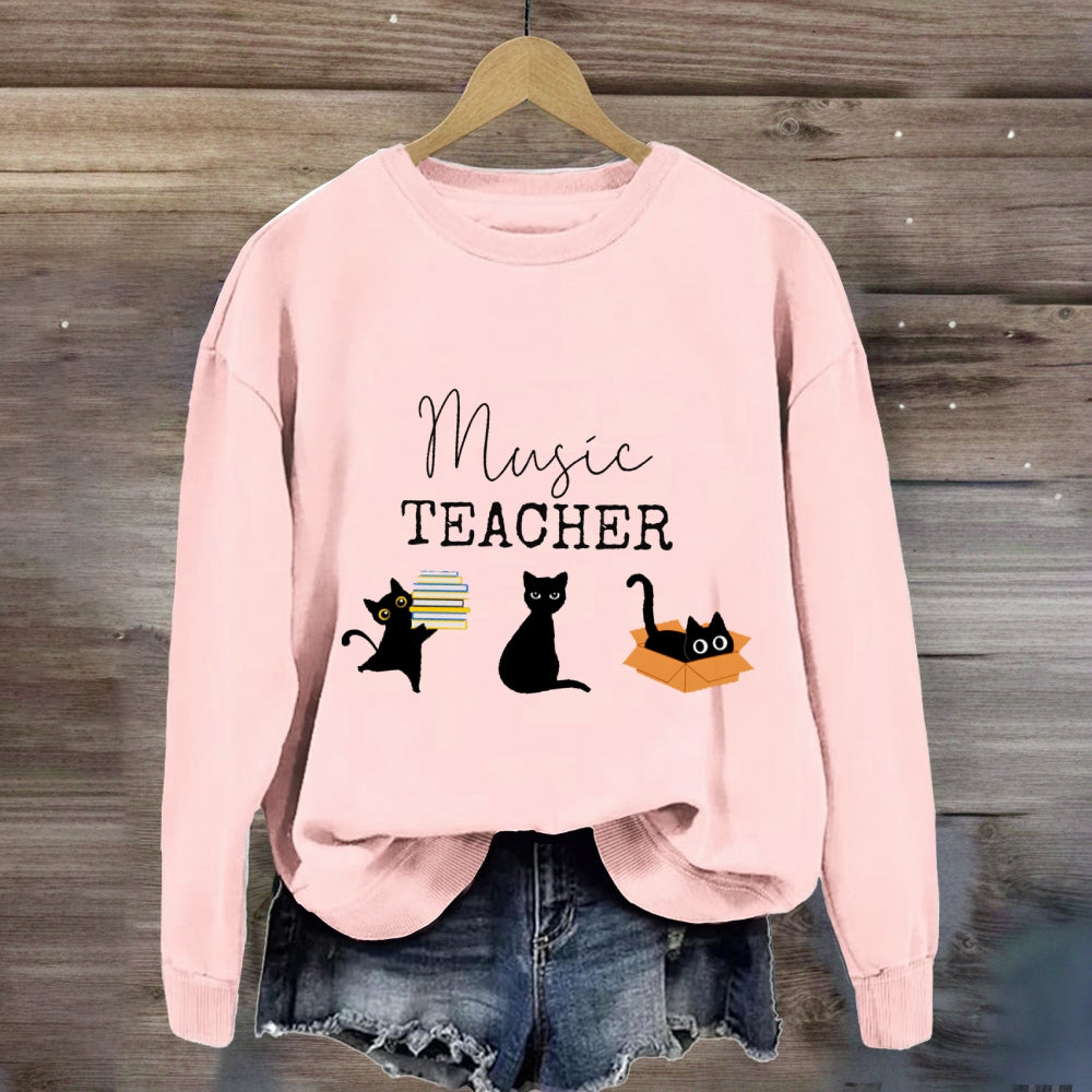 Black Cats Music Teacher sweatshirt
