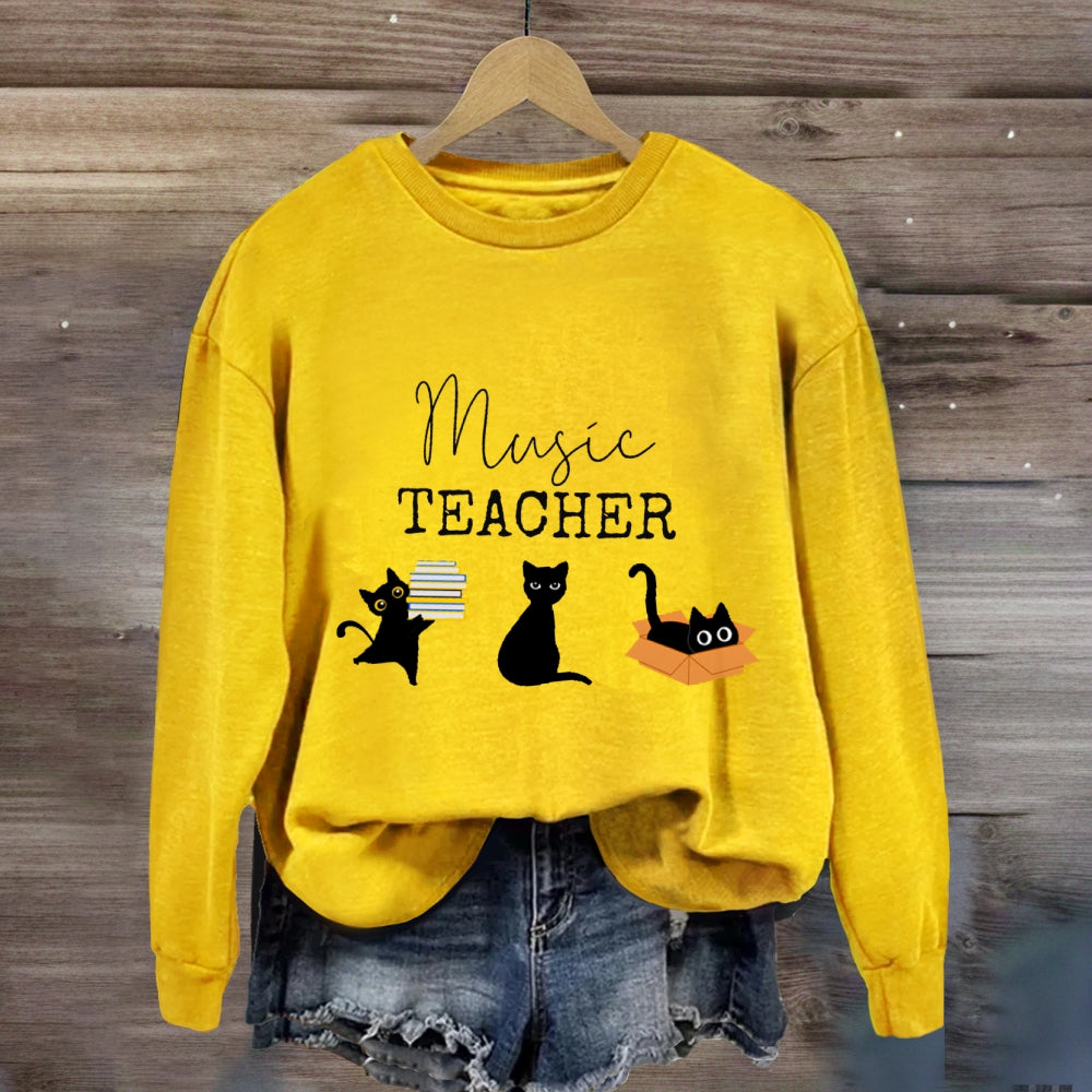 Black Cats Music Teacher sweatshirt