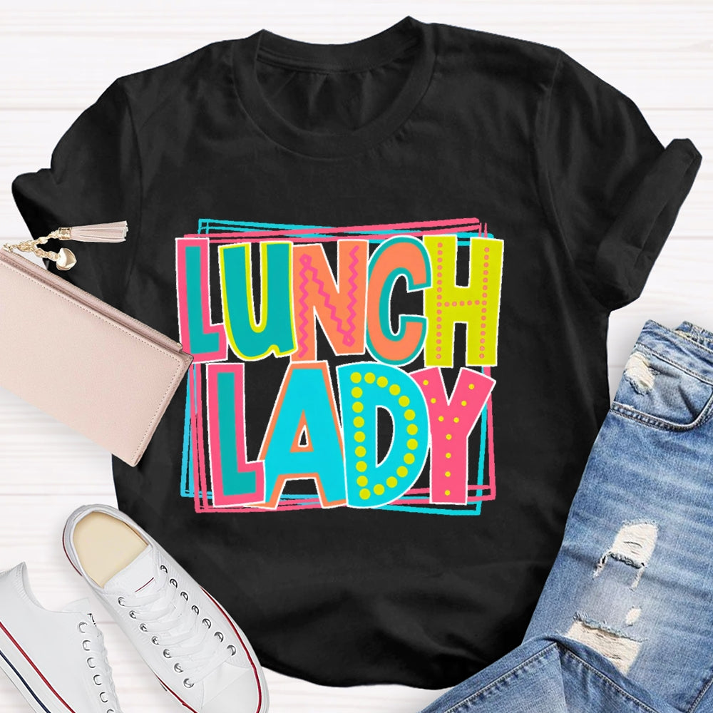 Lunch Lady Colorful Box T-shirt