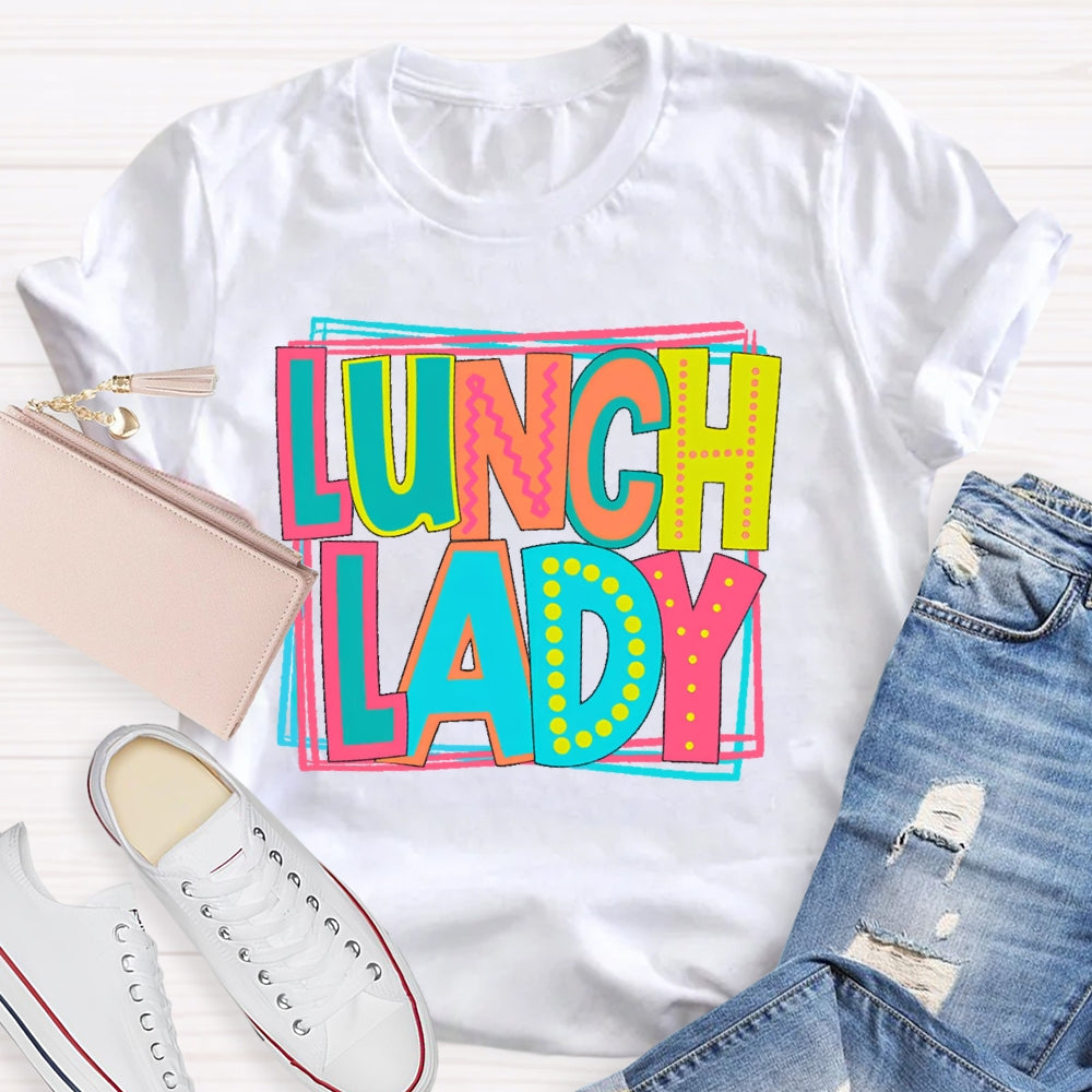 Lunch Lady Colorful Box T-shirt