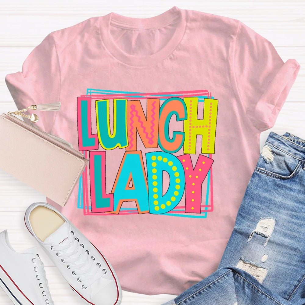 Lunch Lady Colorful Box T-shirt
