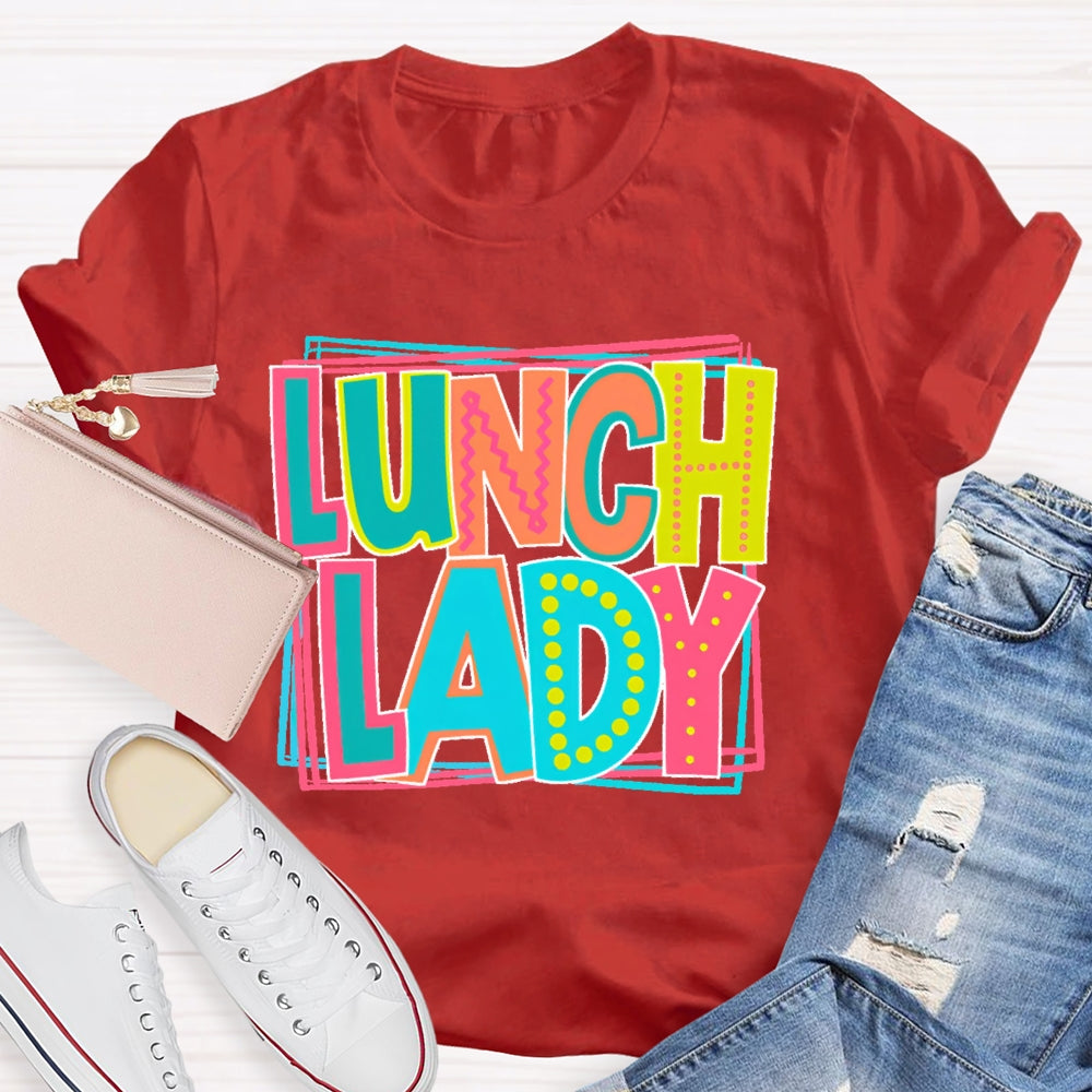 Lunch Lady Colorful Box T-shirt