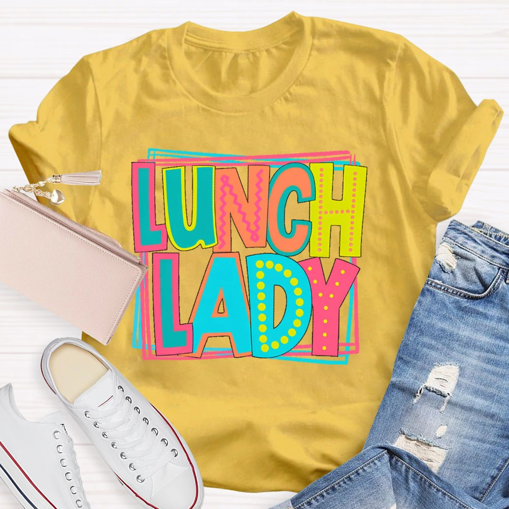 Lunch Lady Colorful Box T-shirt