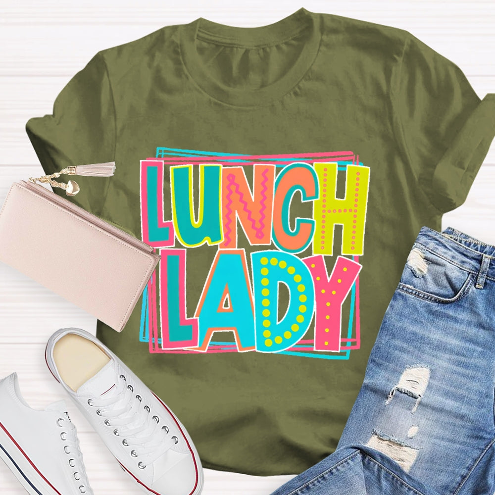 Lunch Lady Colorful Box T-shirt