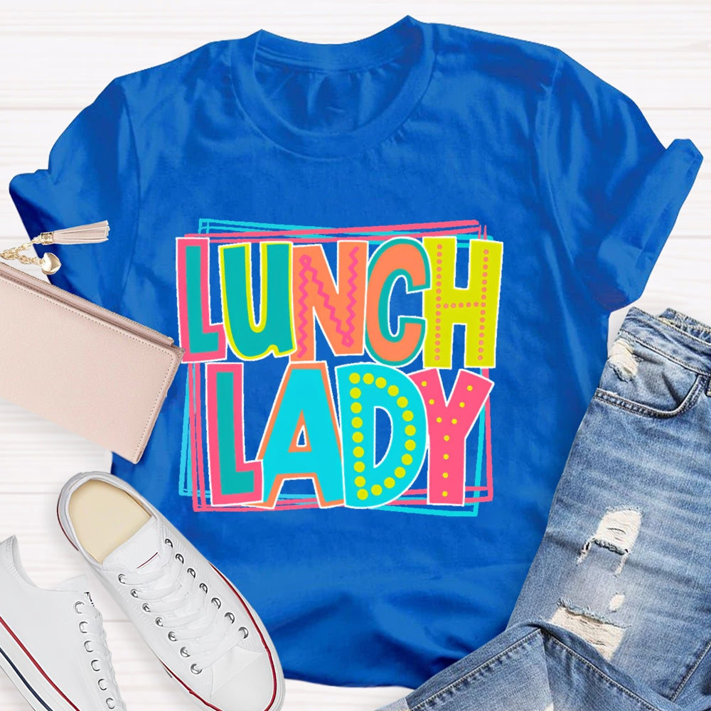 Lunch Lady Colorful Box T-shirt