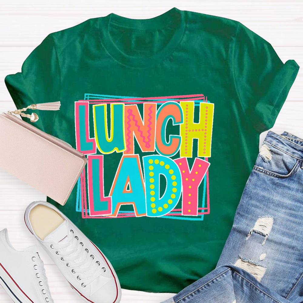 Lunch Lady Colorful Box T-shirt