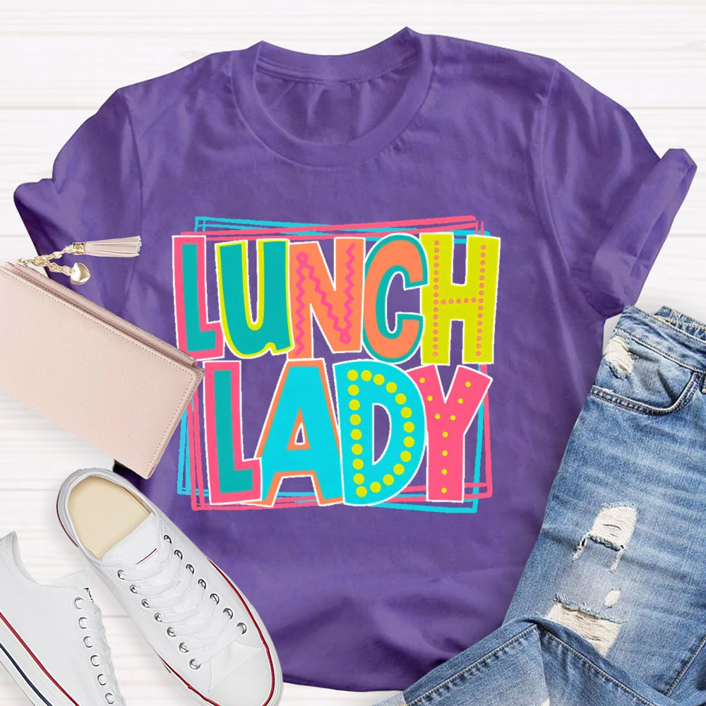 Lunch Lady Colorful Box T-shirt