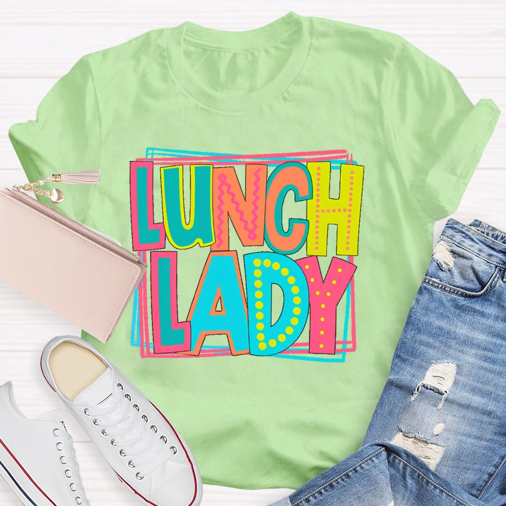 Lunch Lady Colorful Box T-shirt