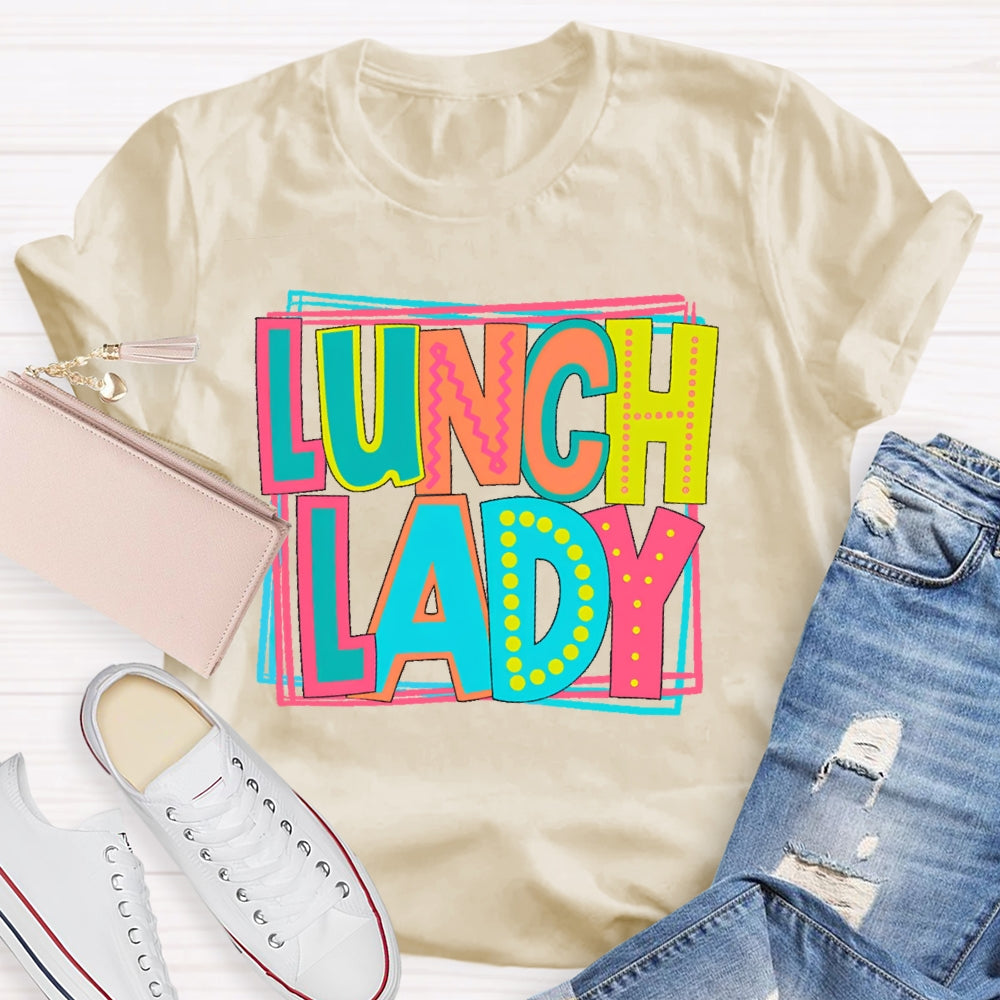 Lunch Lady Colorful Box T-shirt