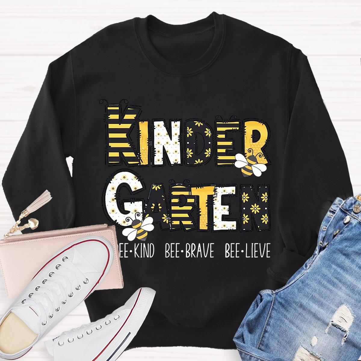 Personalized Grade Bee Kind Brave Believe Sweatshirt