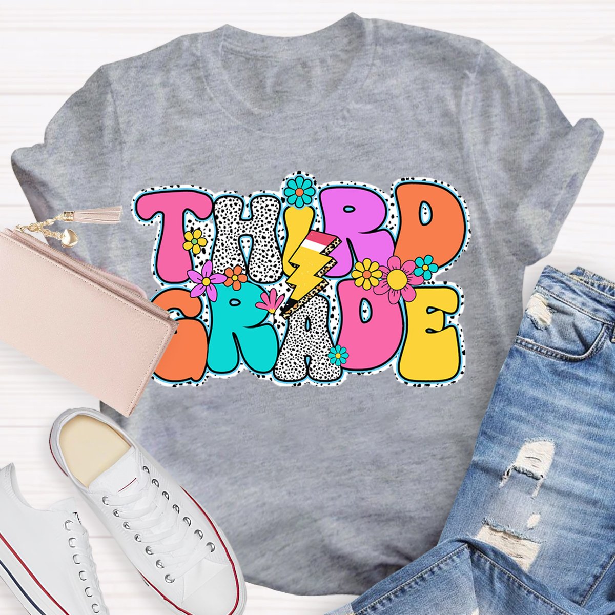 Personalized Grade  Back To School Leopard Design Shirt