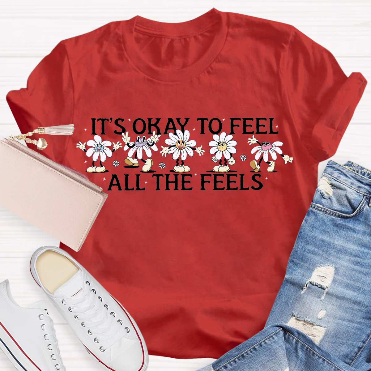 It's Okay To Feel All The Feels Teacher T-Shirt