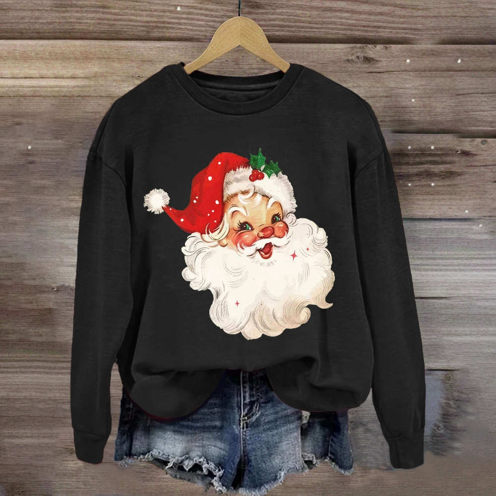 Red Vintage Santa Sweatshirt