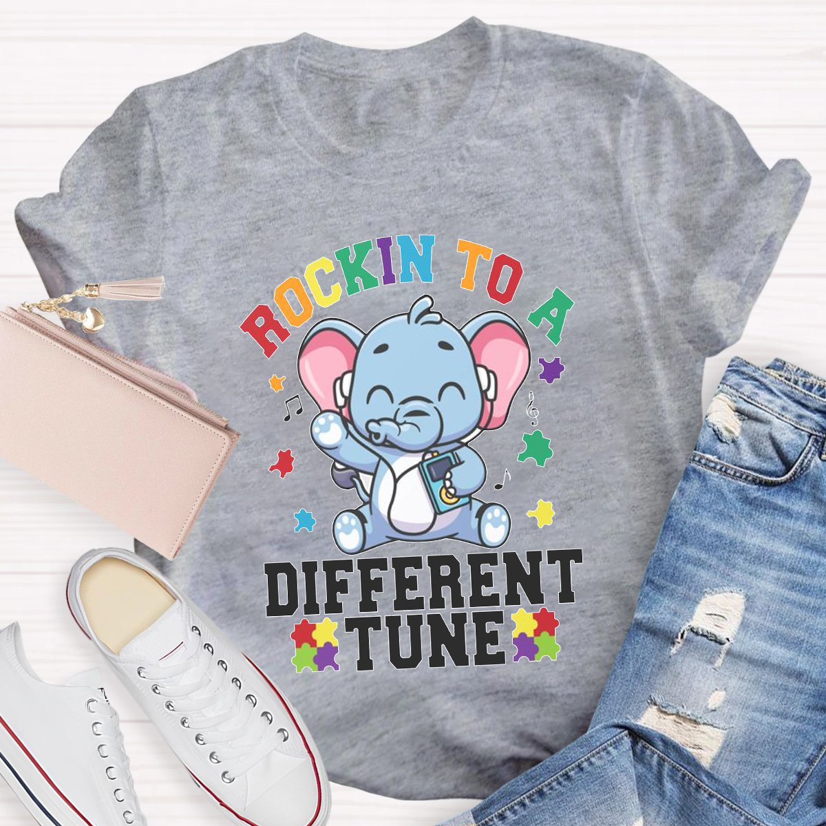 Rockin To A Different Tune Teacher Shirt