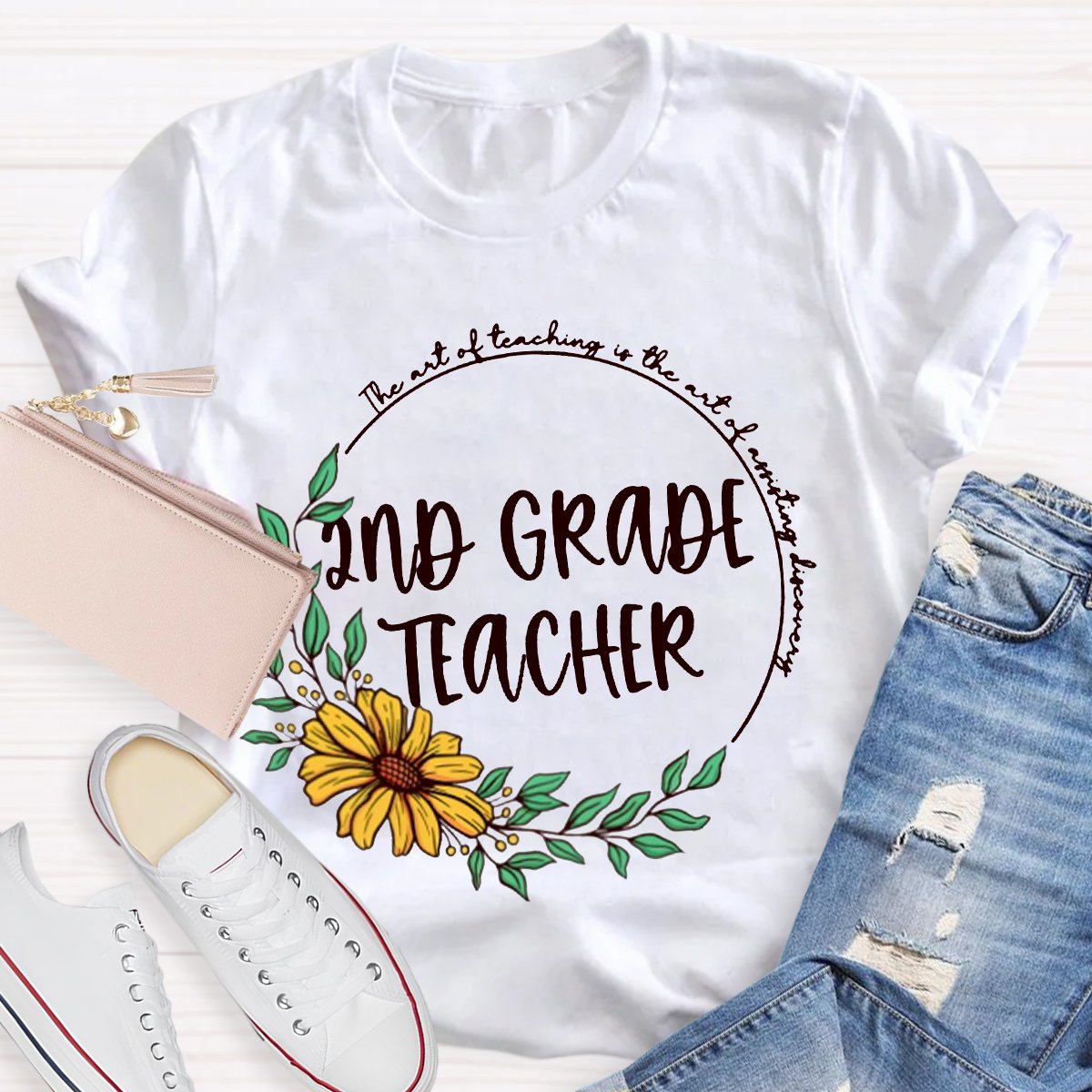 Personalized 2nd Grade Teacher Shirt