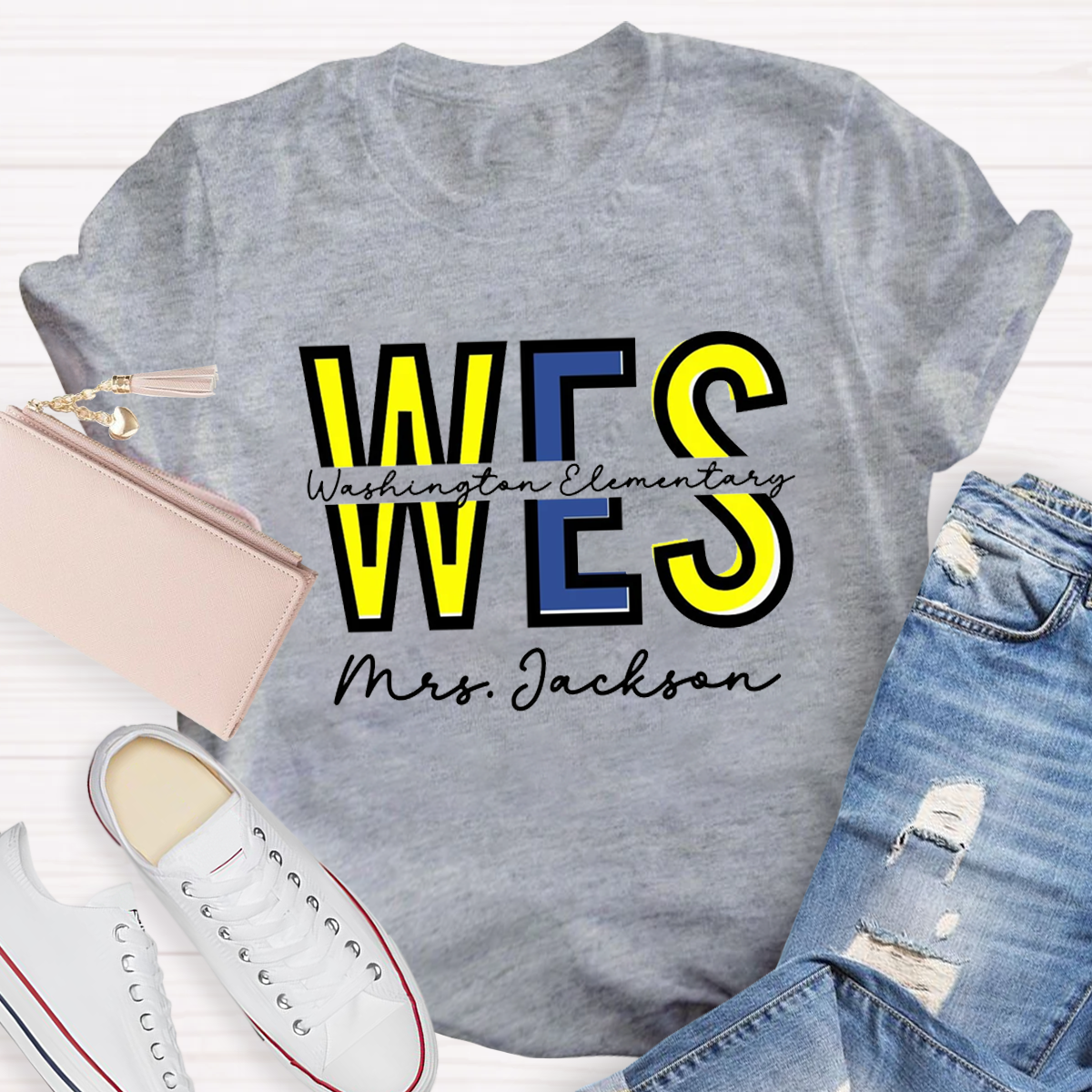 Personalized  School And Teachers Name T-Shirt