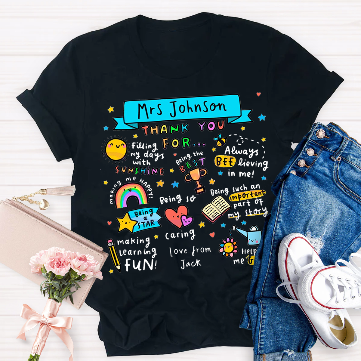 Personalized Your Name Making Learning Fun Teacher T-Shirt