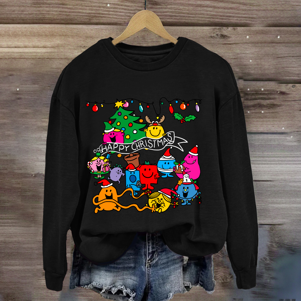 Little Miss Characters Happy Christmas Sweatshirt