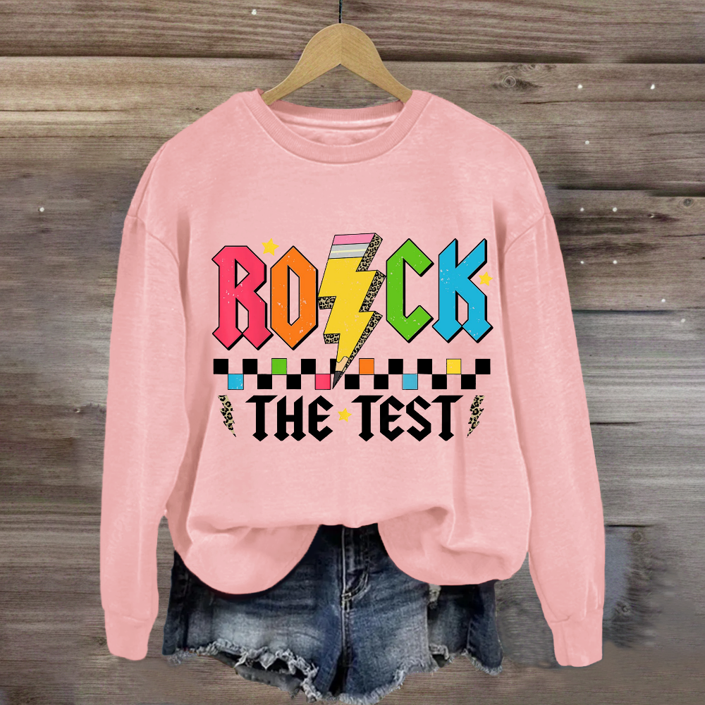 Rock The Test Teacher Team Sweatshirt