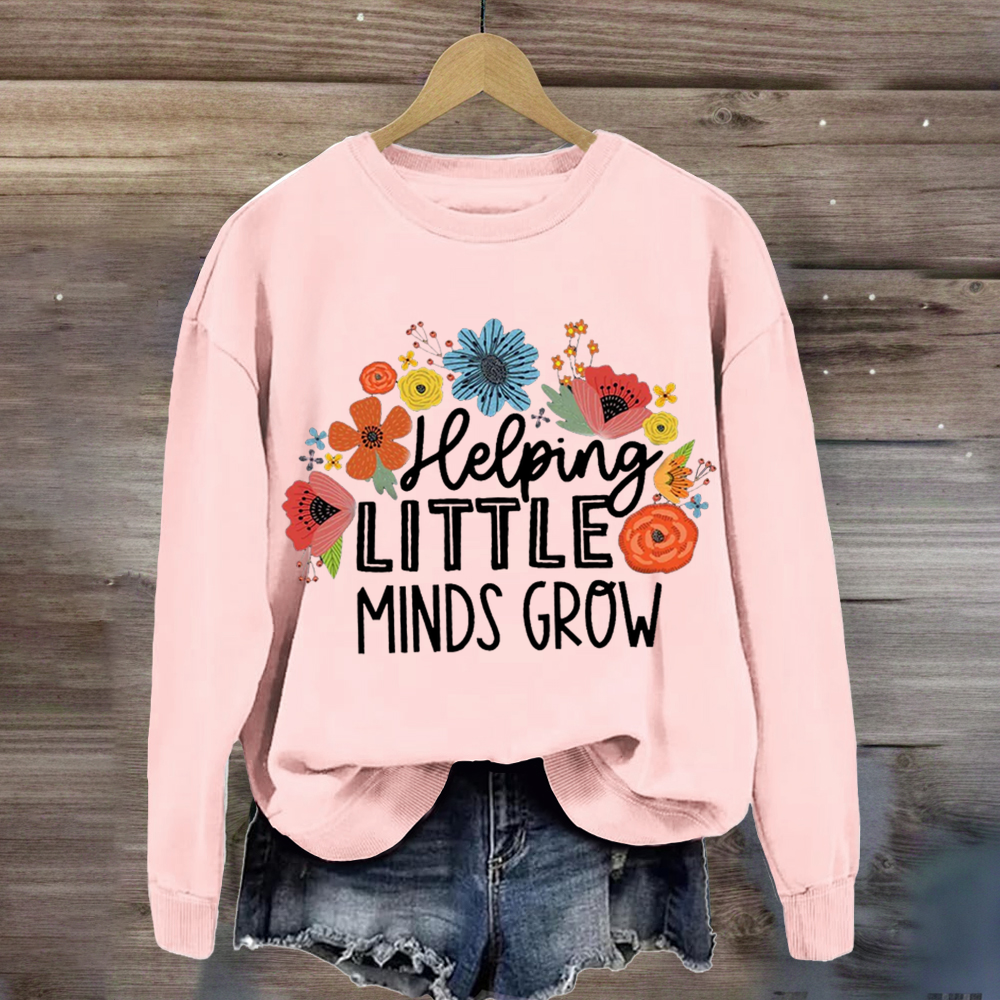 Helping Little Minds Grow Floral Sweatshirt