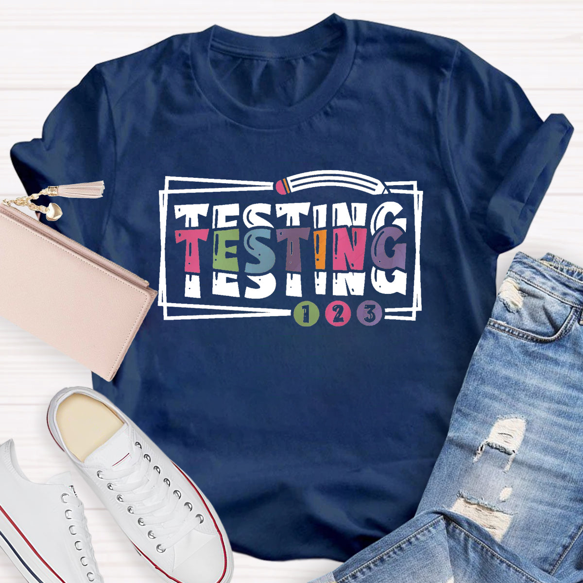 Testing 123 Teacher T-Shirt