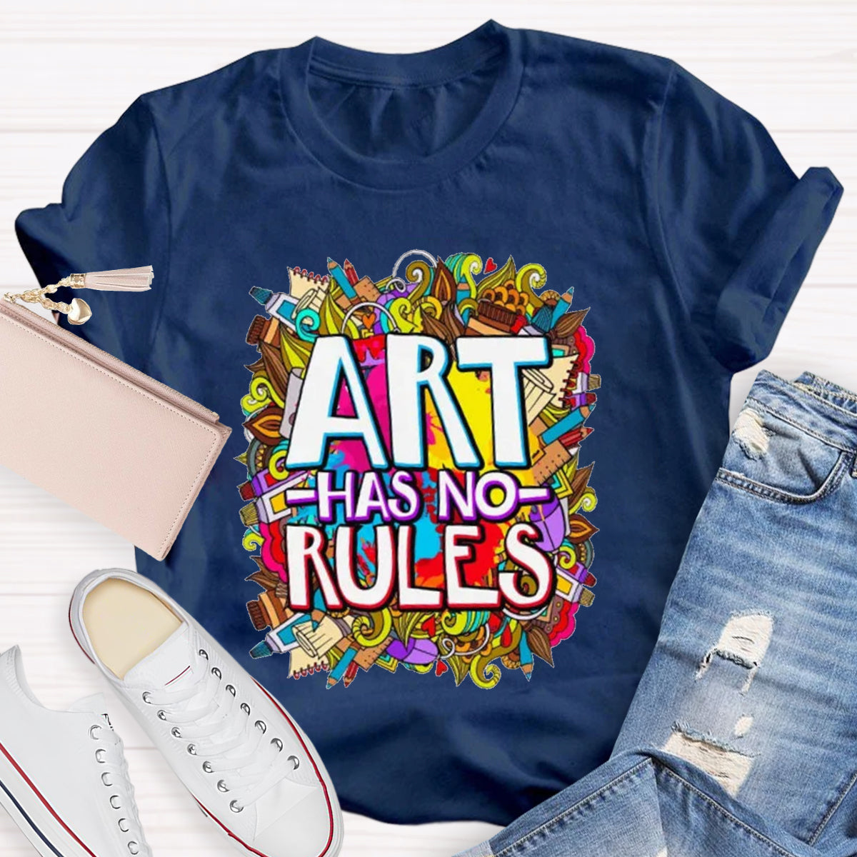 Art Has No Rules Teacher T-Shirt