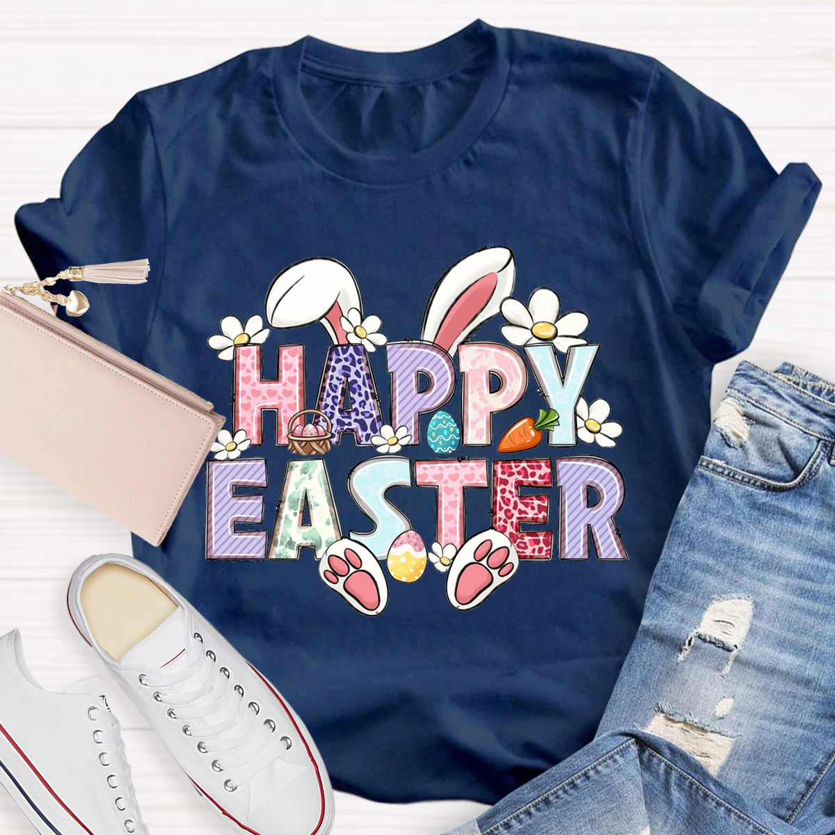 Happy Easter Bunny Teacher T-Shirt