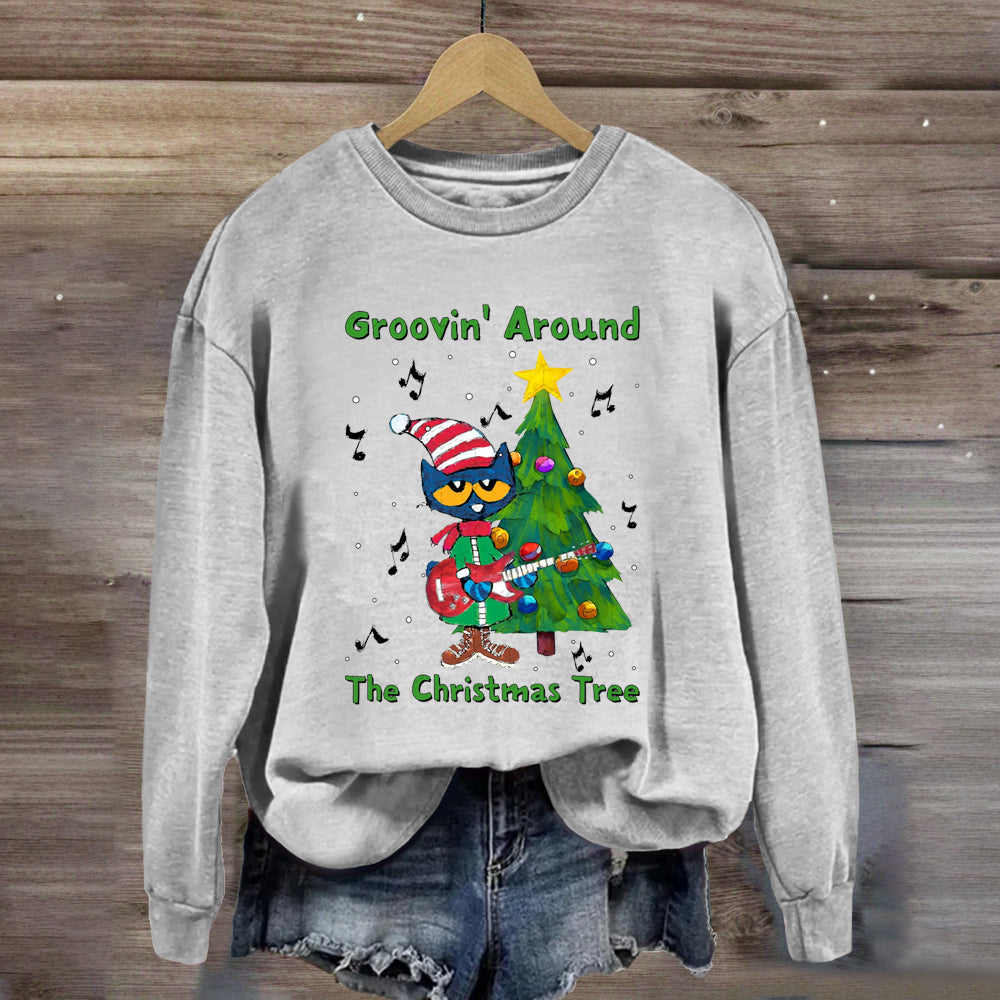 Groovin Around The Christmas Tree Sweatshirt