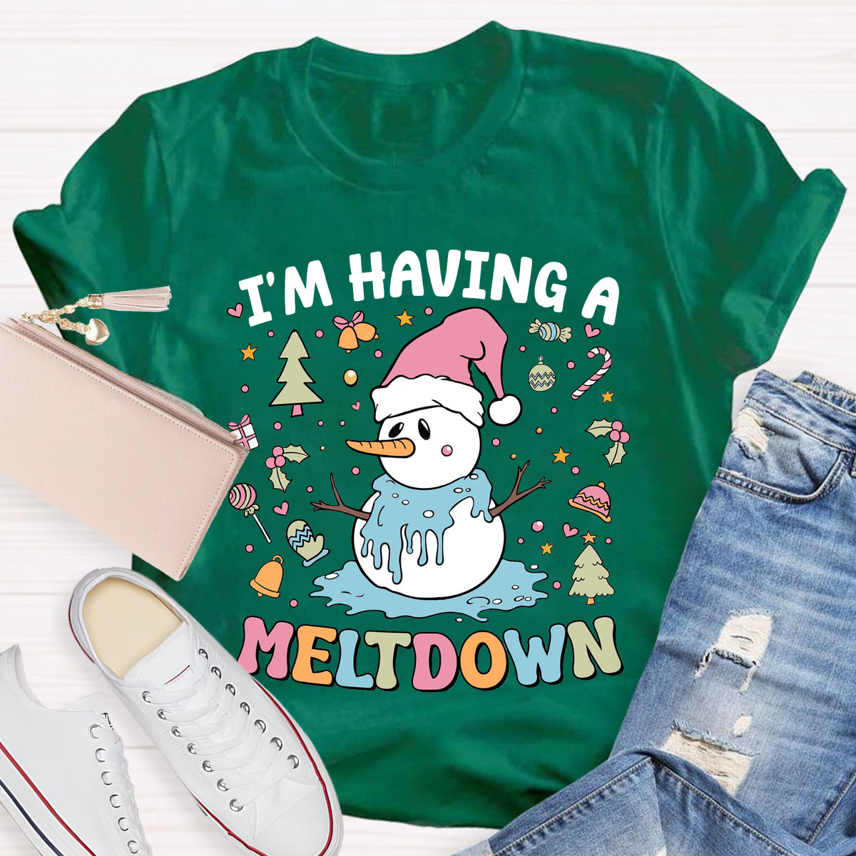 I'm Having a Meltdown Snowman Christmas T-Shirt