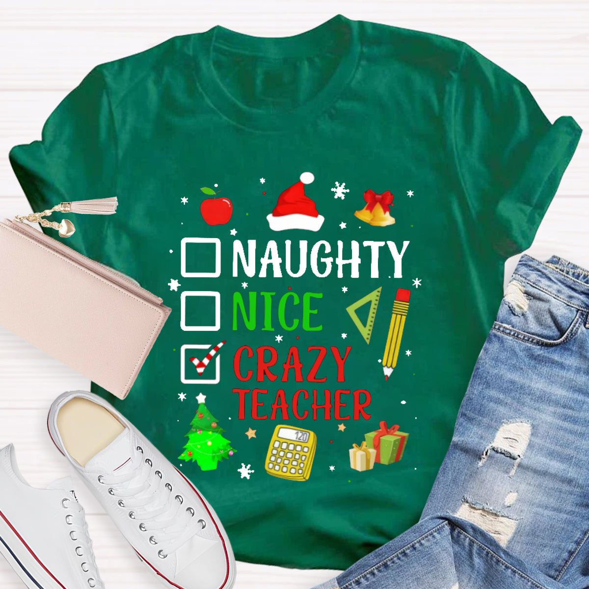 Naughty Nice Crazy Teacher T-Shirt