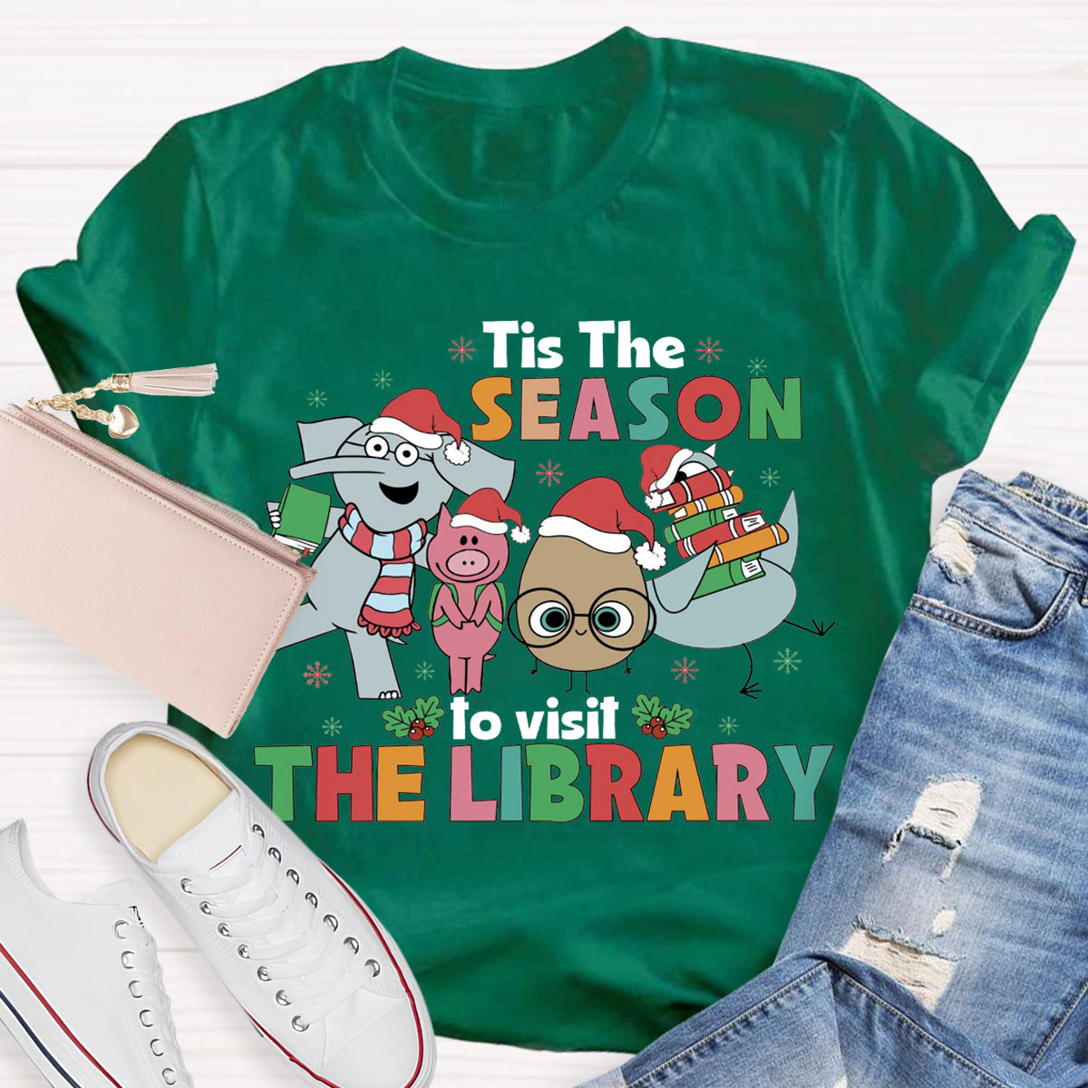 Tis The Season To The Library Teacher T-Shirt