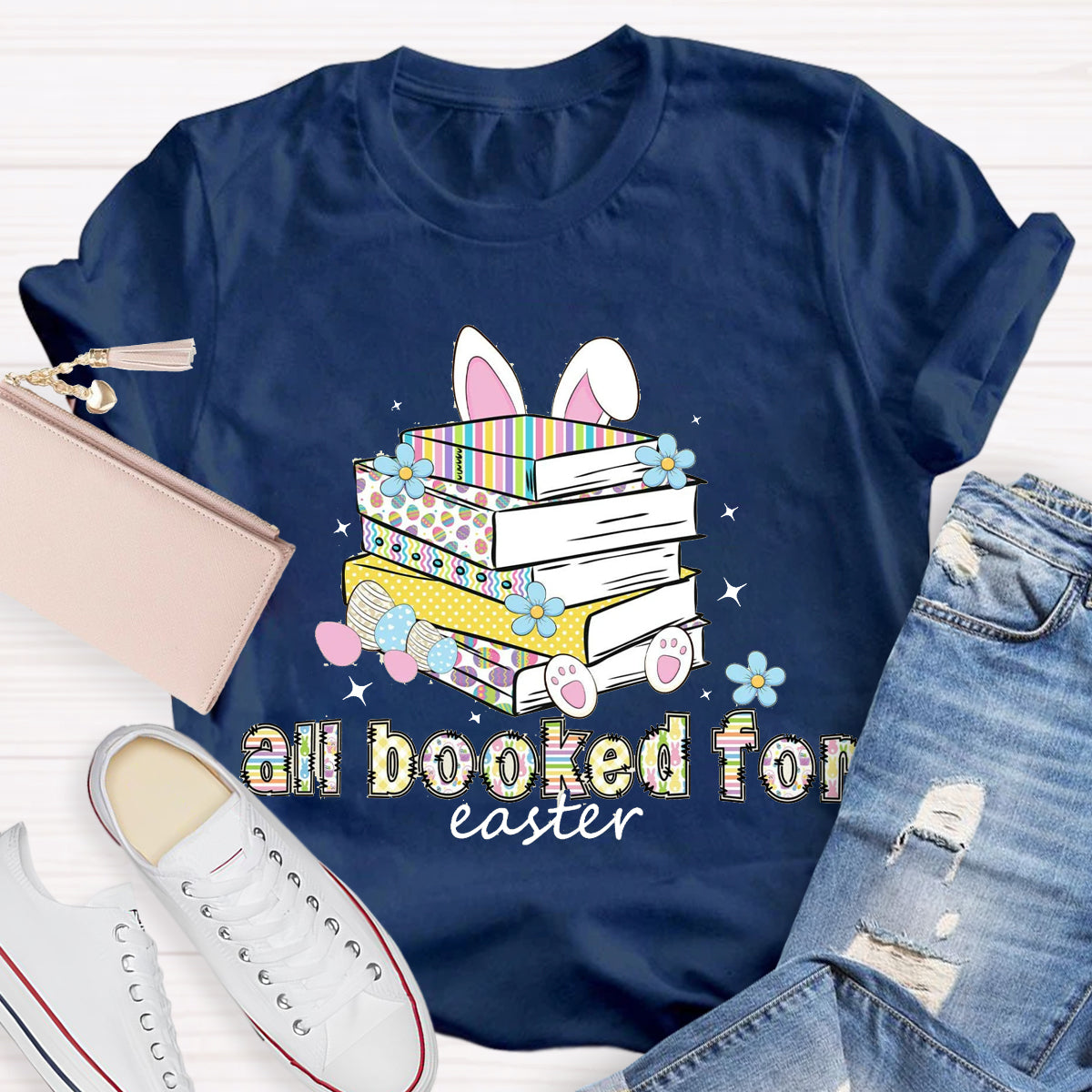 All Booked For Easter Teacher T-Shirt