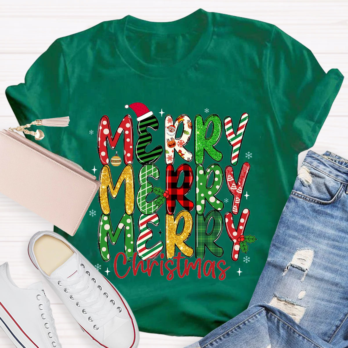 Merry Christmas Doodle T-Shirt