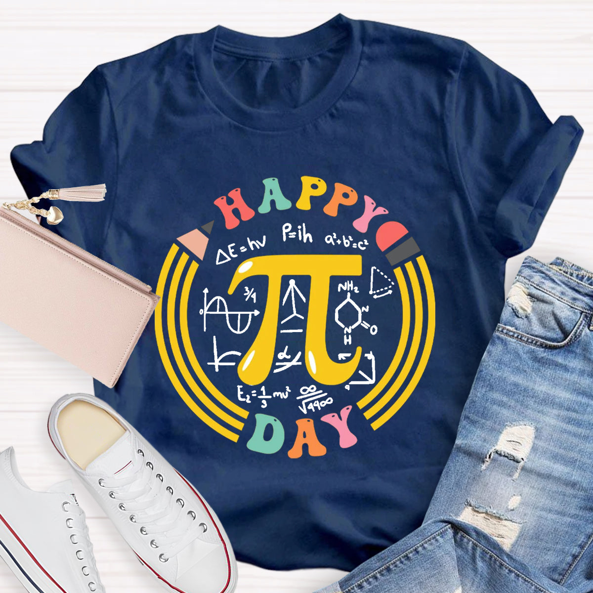 Happy Pi Day Pencil Teacher T-Shirt