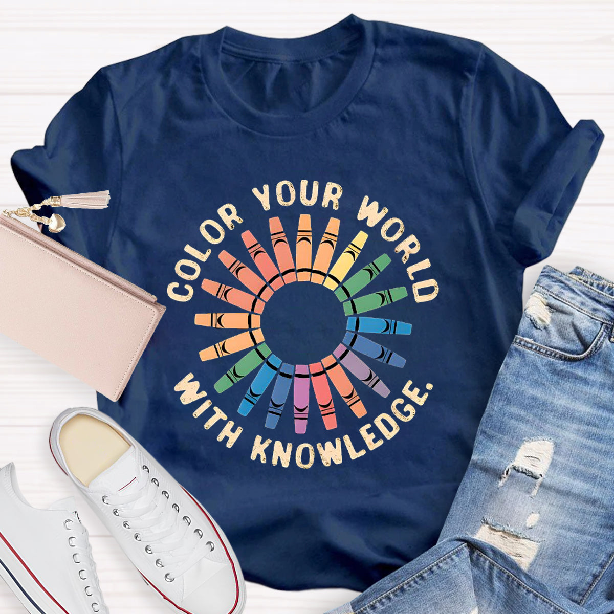 Color Your World With Knowledge T-Shirt