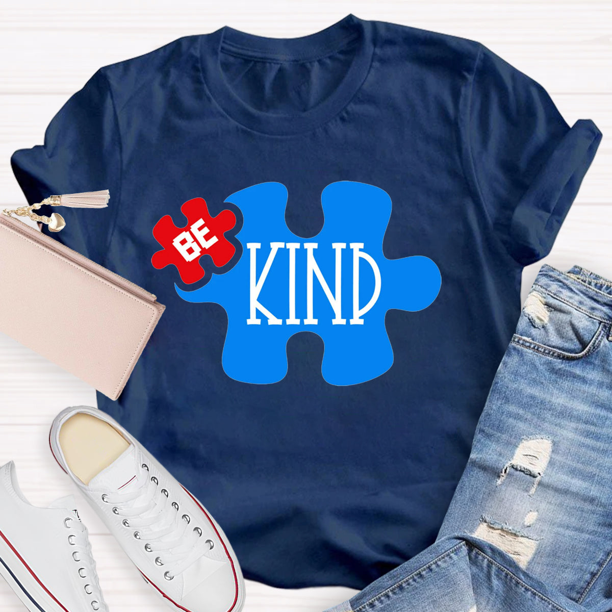 Be Kind Puzzle Teacher T-Shirt