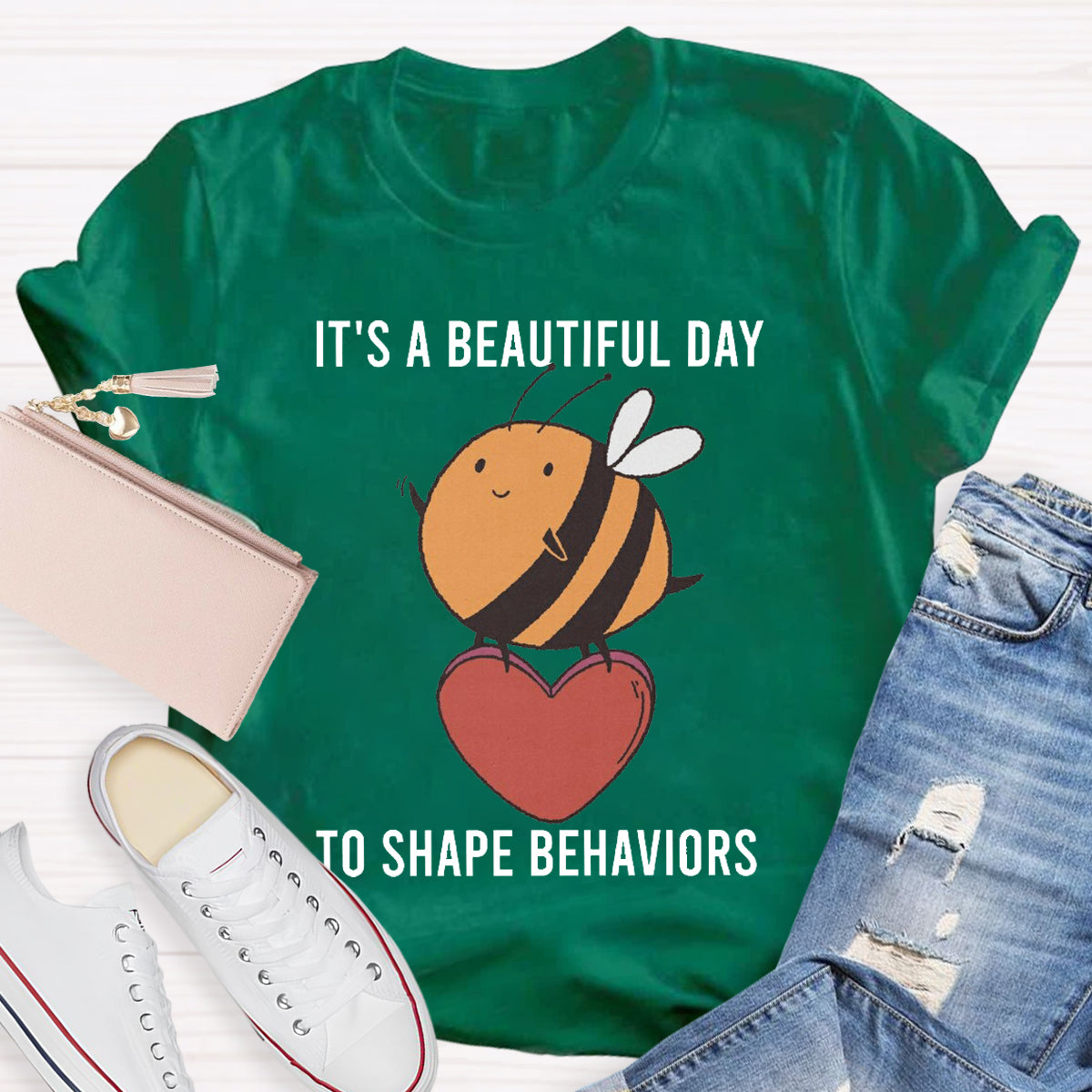 It's A Beautiful Day To Shape Behaviors Bee Lover Special Education T-Shirt