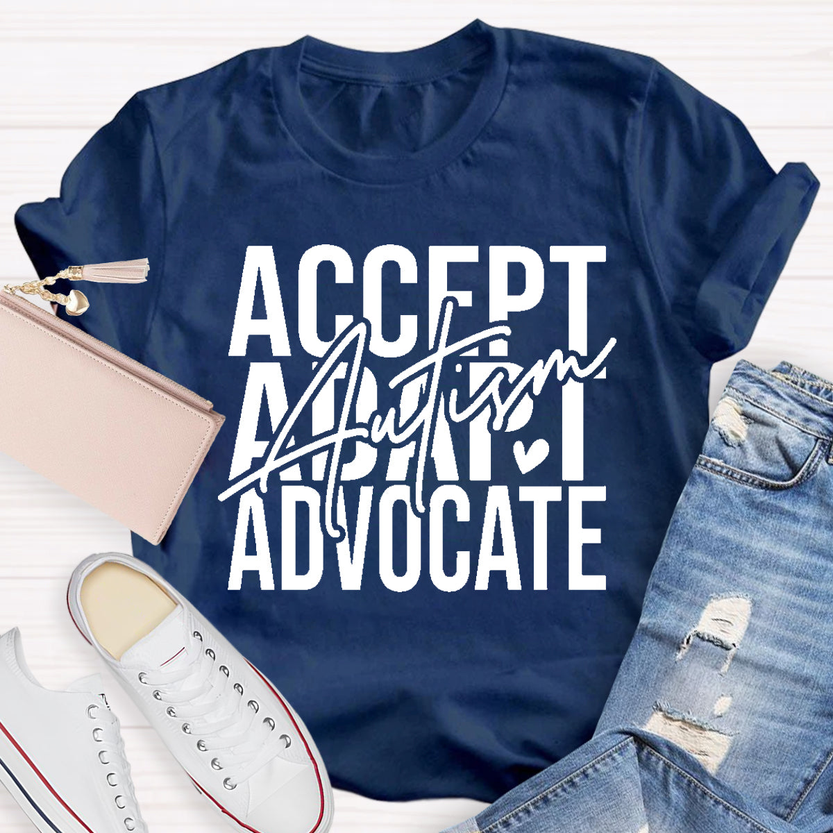 Accept Adapt Advocate Autism T-Shirt